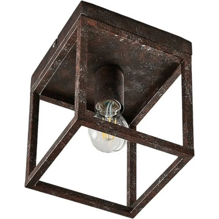 Lindby Deckenleuchten Emin, Metall, Braun IP20, 1x60 W – Bild 1