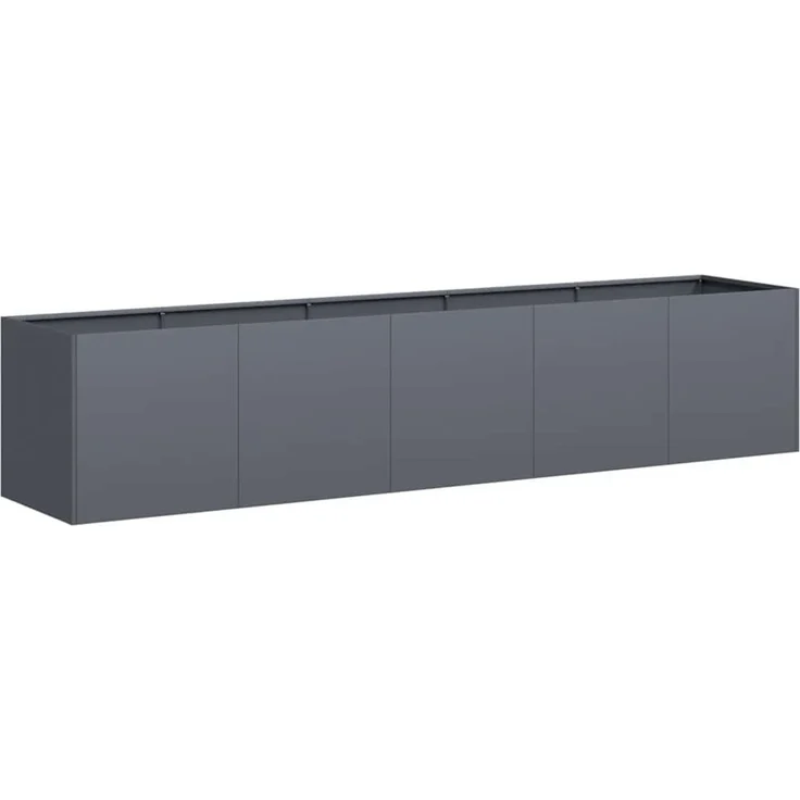 vidaXL Pflanzgefäß Anthrazit 200 x 40 x 40 cm Kaltgewalzter Stahl 860684 – Bild 1
