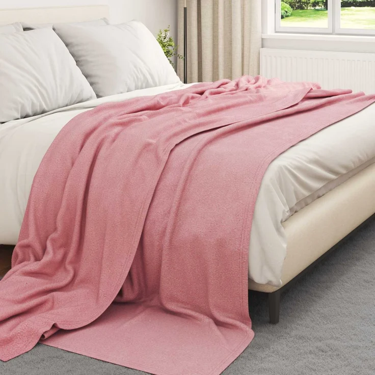 vidaXL Wohndecke Rosa 240 x 220 cm 0,74 kg Fleece 42017043 – Bild 3