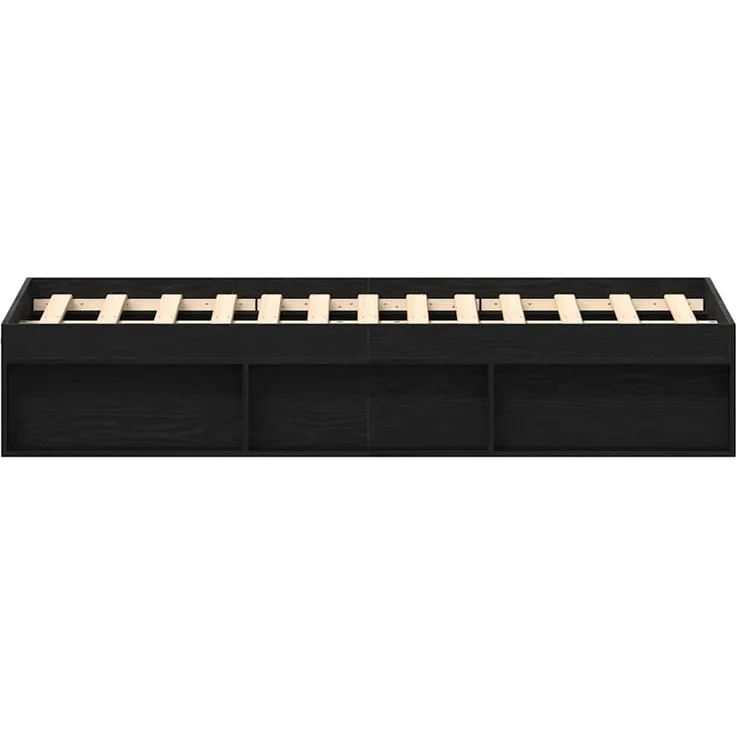 vidaXL Bettgestell ohne Matratze Schwarz Eichen-Optik 120x190 cm 3329337 – Bild 6
