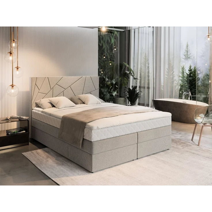 Masseno Boxbett TRANI 180x200 cm mit Bonell Matratze und Topper – Bild 5