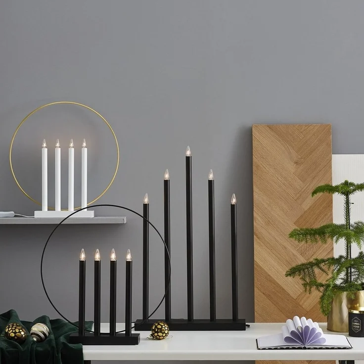 STAR TRADING Fensterleuchter Fensterleuchter Glory Kerzenleuchter 4flammig 45cm Schalter, Glühlampe – Bild 2