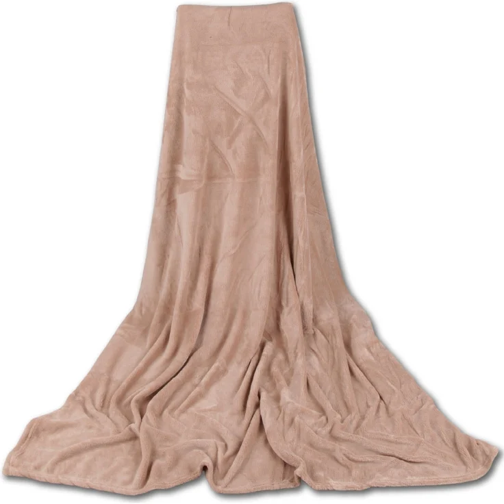 Kuscheldecke supersofte Tagesdecke vielseitig verwendbare Microfaser-Decke, flauschig und anschmiegsam in vielen verschiedenen modischen Farben erhältlich (beige - creme / 130x170 cm) – Bild 2
