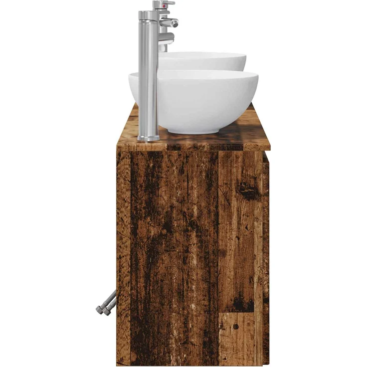 vidaXL Wandhängendes Badezimmerschrank-Set 3 stk. Altholz 3405635 – Bild 7