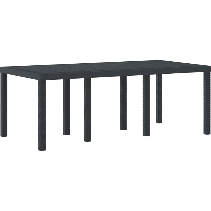 vidaXL Gartentisch Anthrazit 200 x 100 x 73 cm Poly-Rattan 871688 – Bild 3