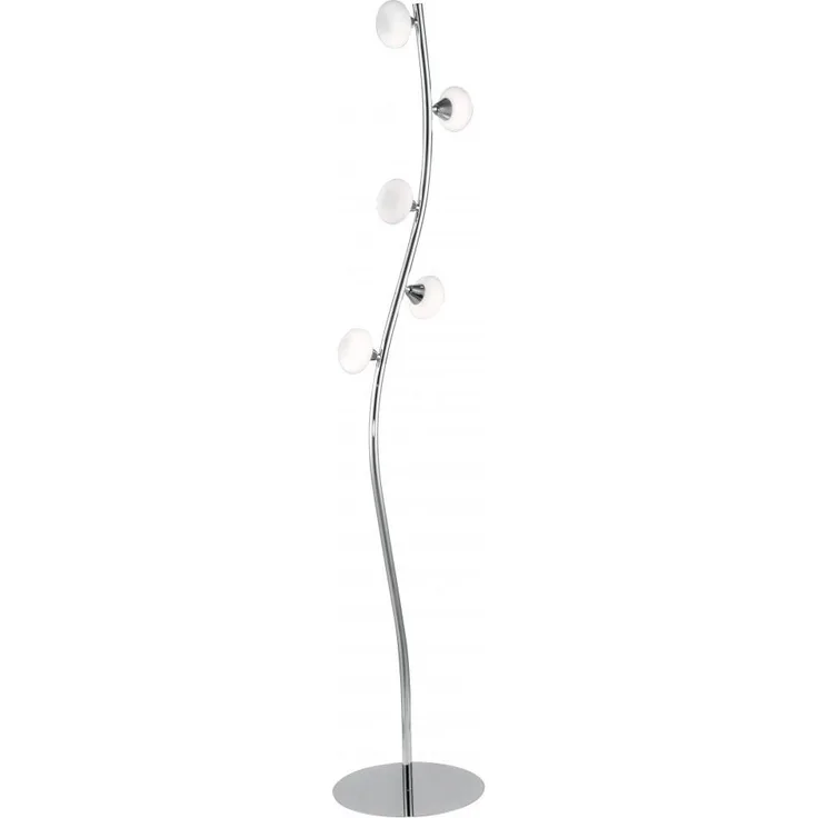 LED-Stehleuchte JUPITER LED 3W, 900lm, 3200k Durchm. 30cm, Höhe 150cm chrom