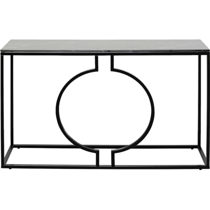Kare Miami Loft Konsole, Metall, Schwarz, 75 x 120 x 35 cm