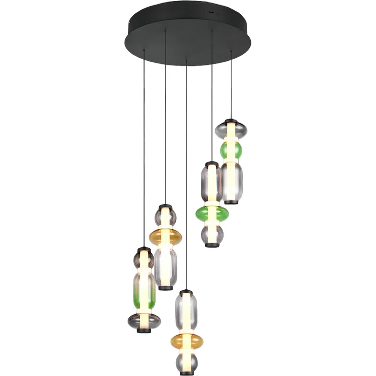 Moderne LED Pendelleuchte MINERVA 5-flammig, höhenverstellbar Ø 42cm – Bild 2