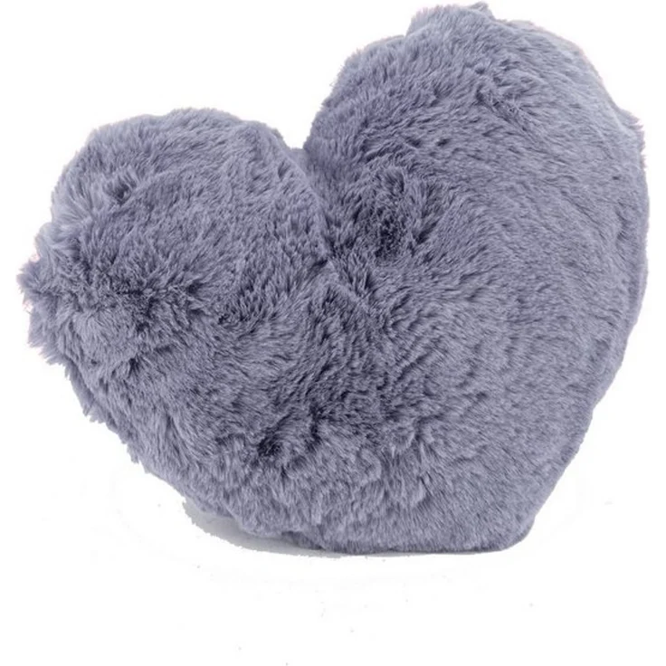 heimtexland Dekokissen Fell Kuschelkissen Plüsch Herz XL Deko Herzkissen, super weich und flauschig, Allergiker geeignet, atmungsaktiv, waschbar – Bild 4