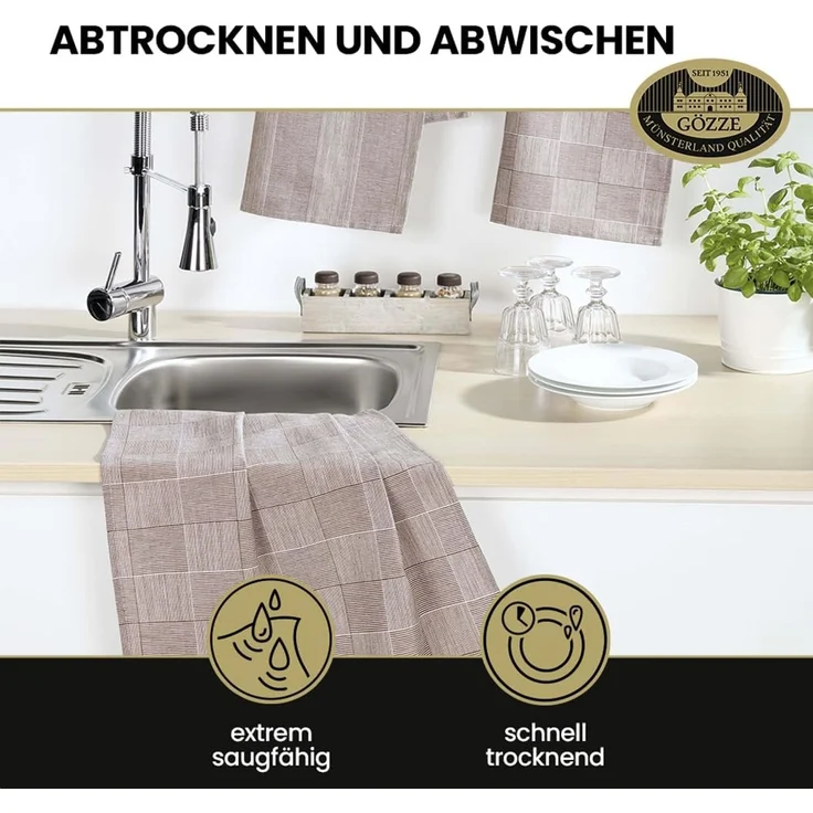Gözze Geschirrtuch Geschirrtücher, Des. 60054, (Set, 4-tlg), aus 100% Baumwolle, jacquard gewebt – Bild 2