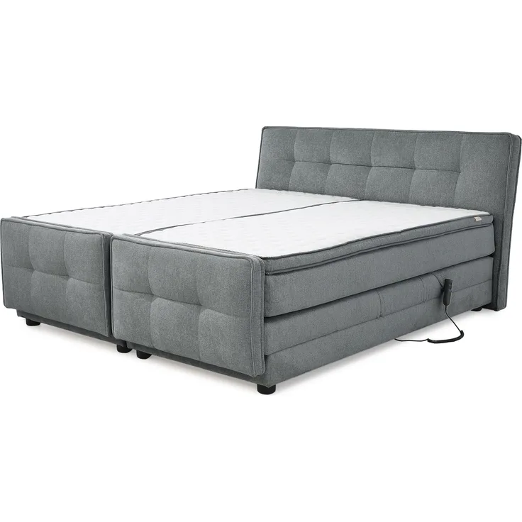 Jockenhöfer 'Paloma' Boxspringbett, 180x200 cm, Mittelstruktur Mittelgrau