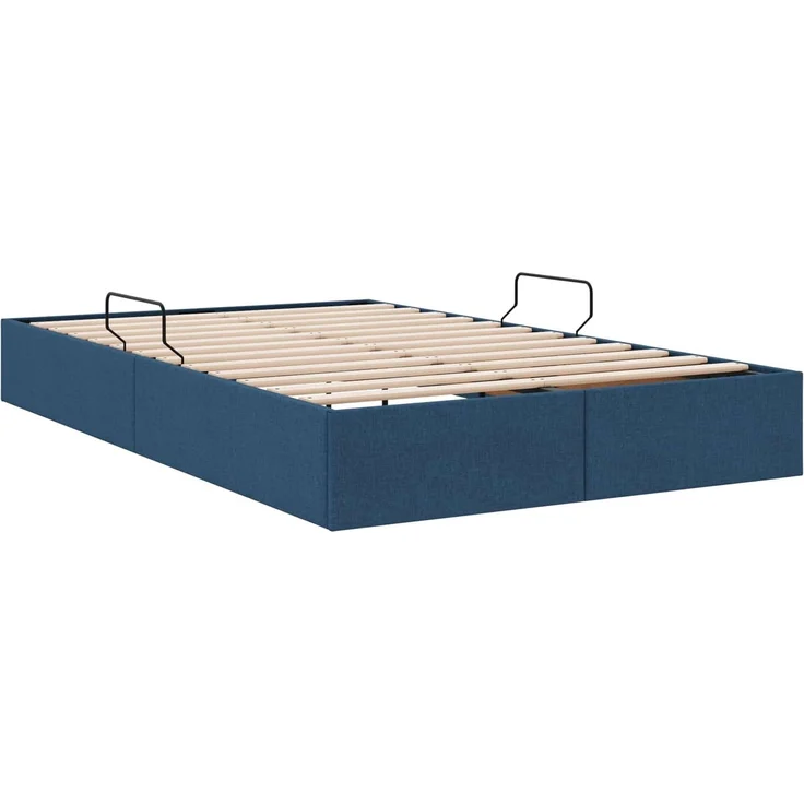 vidaXL Ottoman Bettgestell mit Speicher Blau 120 x 200 cm Stoff 3442819 – Bild 5