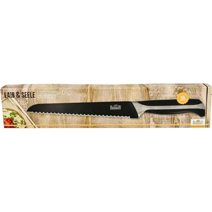 Birkmann 'LAIB & SEELE' Brotmesser, Edelstahl schwarz, 33.4 x 3.4 x 2.2 cm, ergonomischer Griff – Bild 2