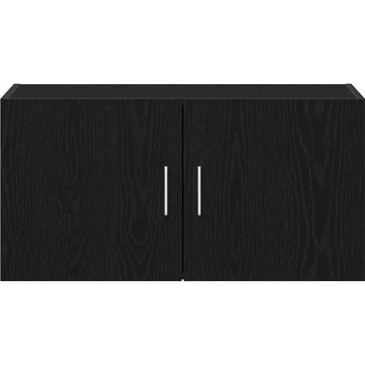 vidaXL Wandschrank Schwarz Eichen-Optik 80x39x40 cm Holzwerkstoff 862012 – Bild 6