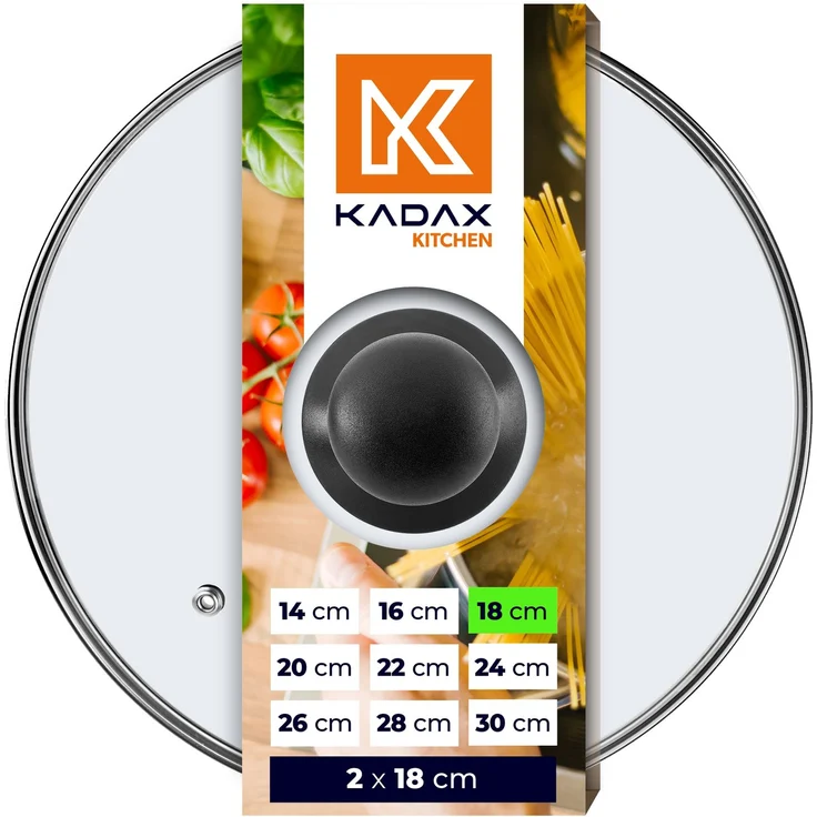 KADAX Glasdeckel 18cm hitzebeständig Universal 2 Stk – Bild 3