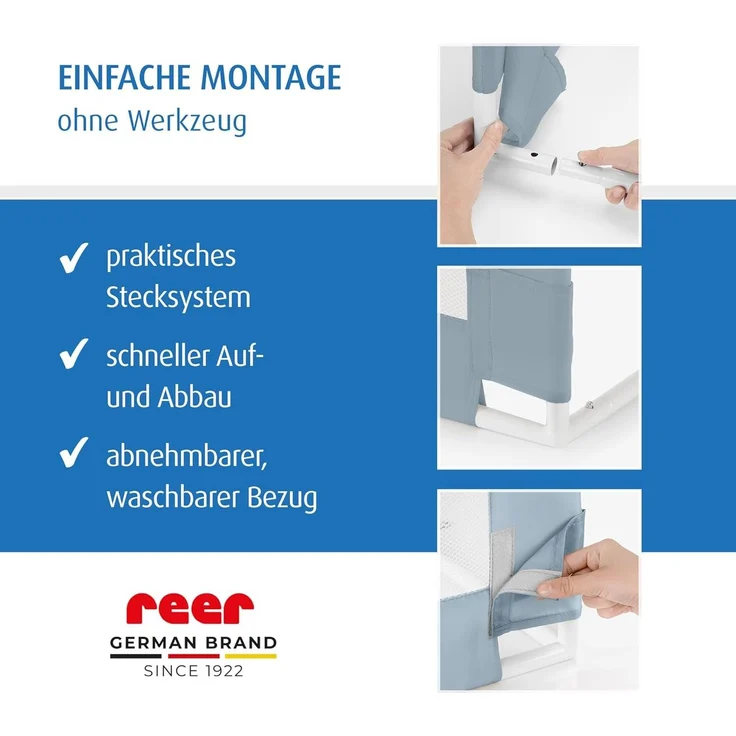 Reer Bettgitter Sleep n´Keep XL 150 cm Fb Blaugrau – Bild 7