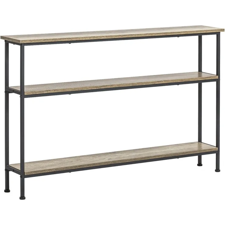 SoBuy FSB49-PZ Konsolentisch Flur, Spanplatte, Melamin, Helle Eiche, 120 x 77 x 20 cm