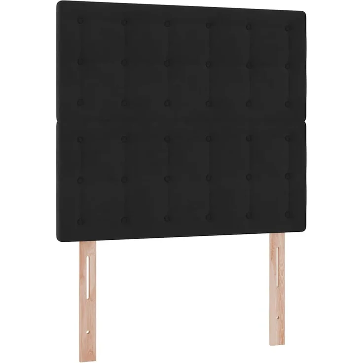 vidaXL LED-Speicherbett mit Matratze Schwarz 100 x 200 cm Samt 3372767 – Bild 10