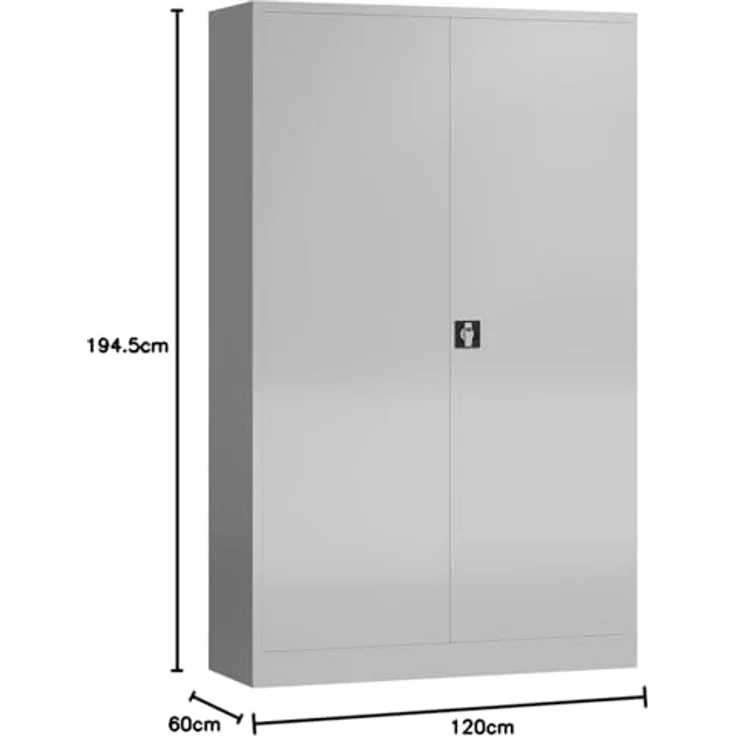 Aktenschrank ClassiX Metallschrank Aktenregal abschließbar- in verschiedenen Größen wählbar - 120 x 194,5 x 60 cm (BxHxT) – Bild 2