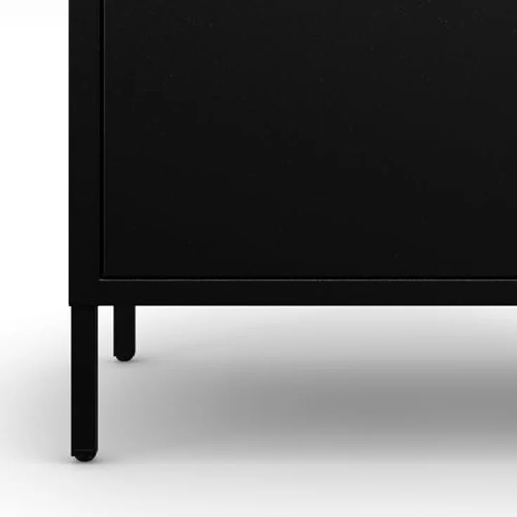Jan Nowak Kleiderschrank 2 Türig, Metallschrank Glitzernd - Flavio | Ablagen, Kleiderstange, Magnetverschluss | Geräumiger Garderobenschrank für Schlafzimmer | 80 x 185 x 45 cm | Schwarz – Bild 7