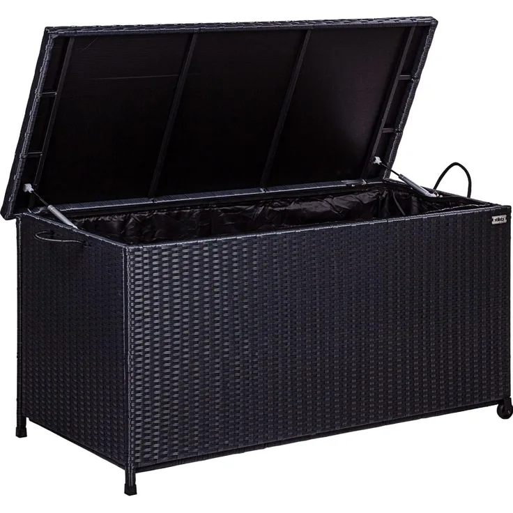 STILISTA® Auflagenbox Polyrattan, schwarz