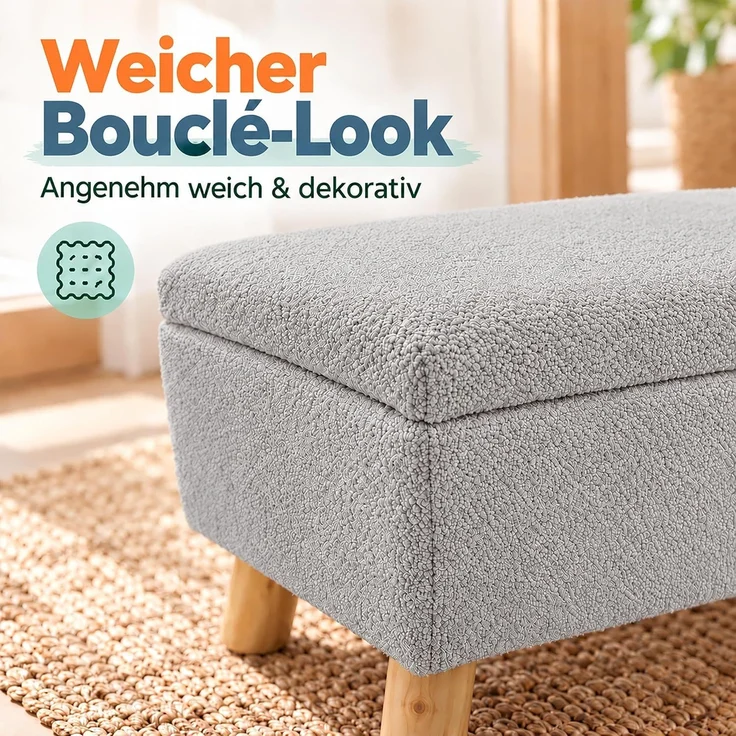 Relaxdays Fußhocker mit Stauraum – Bild 9