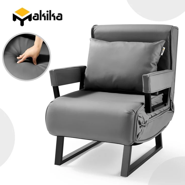 Makika Schlafsessel Schlafsofa Rio klappbar - in Grau – Bild 7