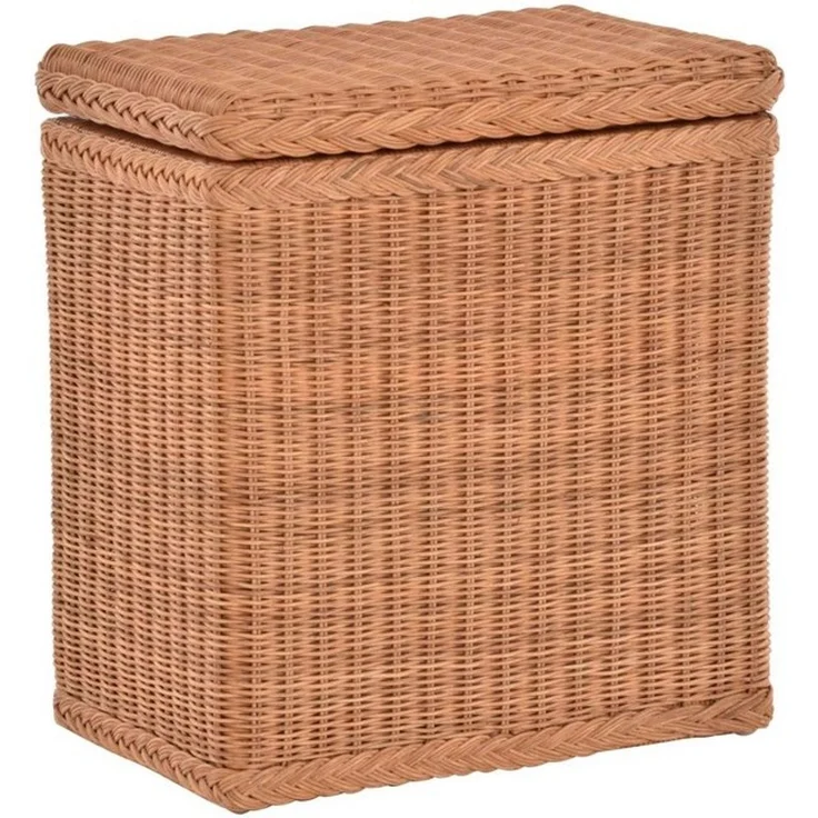 Krines Home Wäschekorb Rattan Wäschebox mit Deckel Wäschetruhe Wäschekorb Wäschesammler, mit Inlett Korb zur Aufbewahrung – Bild 4