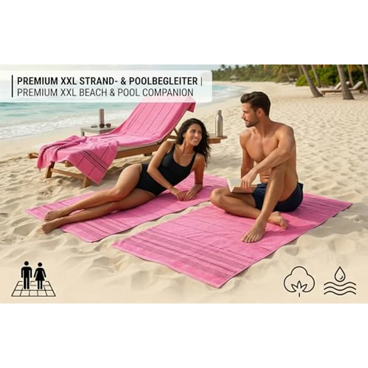Betz Strandtuch Betz XXL Badetuch LINES Strandtuch Saunahandtuch Liegetuch 90x180 cm, 100% Baumwolle – Bild 4