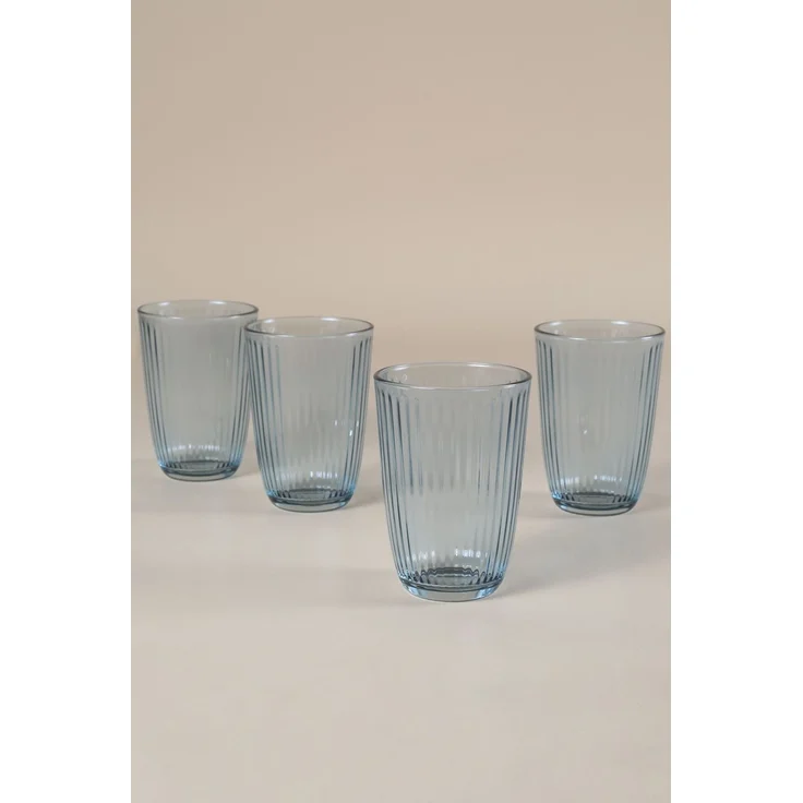Hermia Concept 'Splendid 395 - Blue' Gläser-Set (4-teilig), Blau, 8,5 x 8,5 x 12 cm, 395 ml – Bild 3