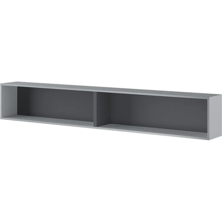 MEBLINI Hängeschrank für Horizontal Schrankbett Bed Concept - Wandschrank mit Regalen - BC-30 - Grau/Graphit