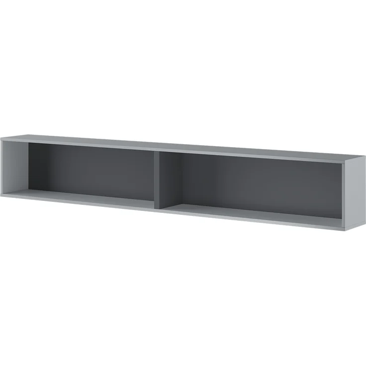 MEBLINI Hängeschrank für Horizontal Schrankbett Bed Concept - Wandschrank mit Regalen - BC-30 - Grau/Graphit – Bild 1