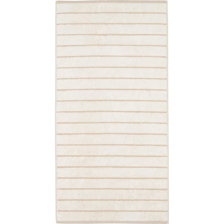 CAWÖ Handtuch - C Balance, 50x100 cm, Walkfrottier, Baumwolle, Streifen Natur – Bild 1