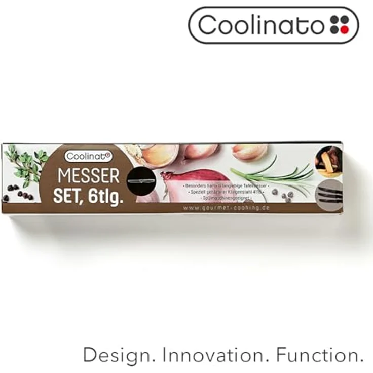 Coolinato Tafelmesser Set Allzweckmesser (6 Stück), extra scharf – Bild 8
