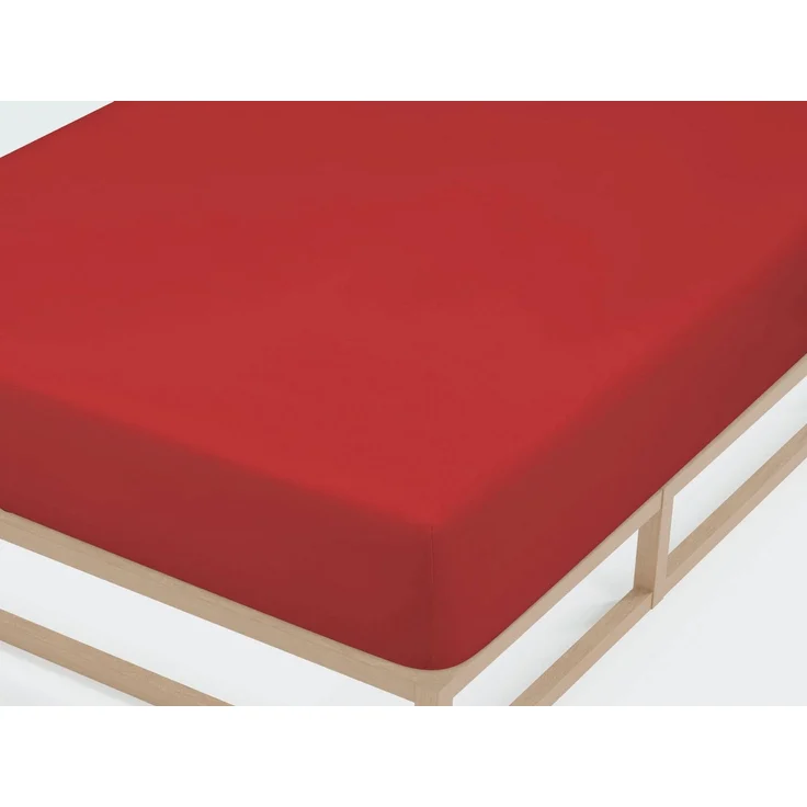 Castell Jersey-Stretch-Spannbetttuch 0077113, rot, 1x 180x200 cm - 200x200 cm – Bild 3