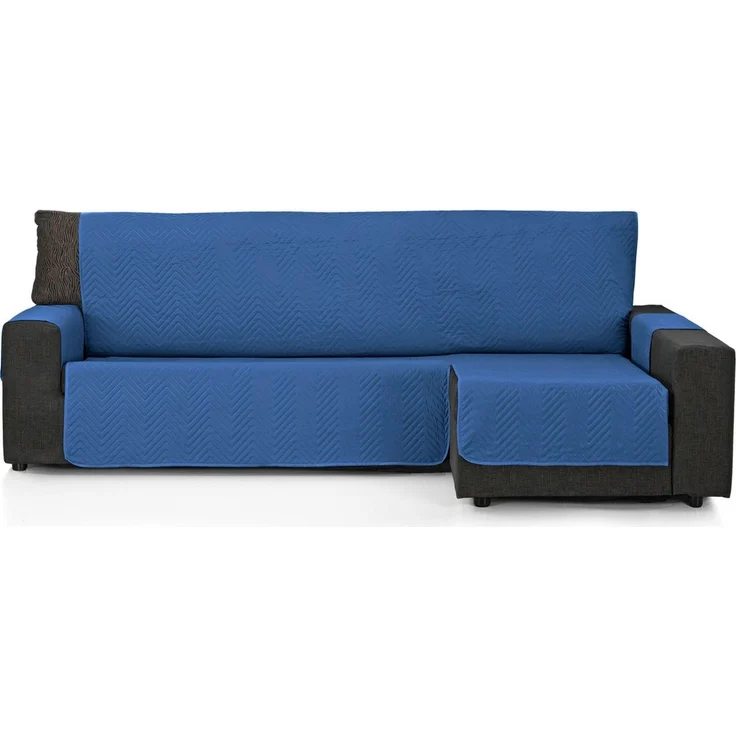 ECOMMERC3 Sofabezug für Chaiselongue Valencia, 200 cm, Blau | Erneuern Sie Ihr Sofa ohne Arbeiten. Sofaüberwurf für Chaiselongue, gepolstert, für rechten oder linken Arm; Stoffqualität