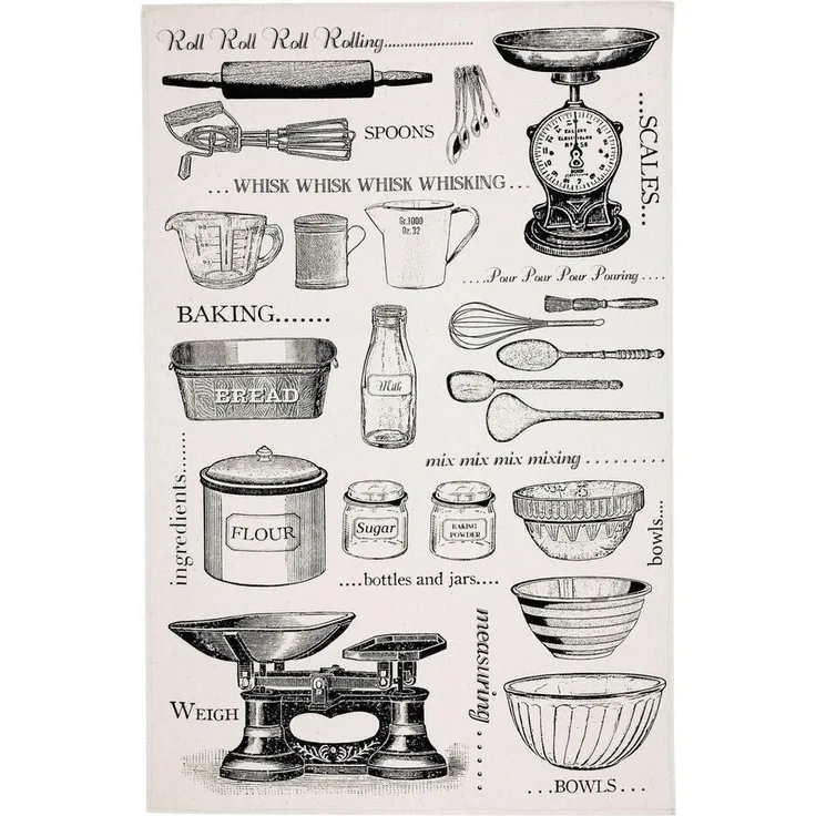 Ulster Weavers Geschirrtuch Baking, (Set, 1-tlg, 1-teilig), 100% Baumwolle 48x74cm Blumen Küchentuch