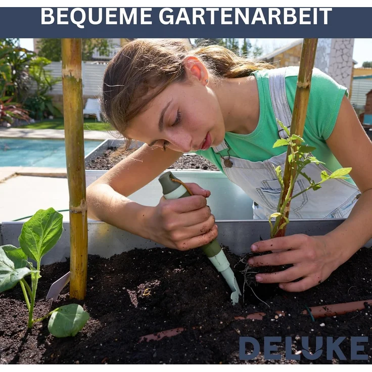 DELUKE® 6-eckiges Hochbeet für Garten NOA Anthrazit 129x129x77cm Verzinkter Stahl Hochbeet Metall Gartenbeet Kräuterbeet Blumenbeet Beet hoch Frühbeet für Garten Gemüsebeet – Bild 6