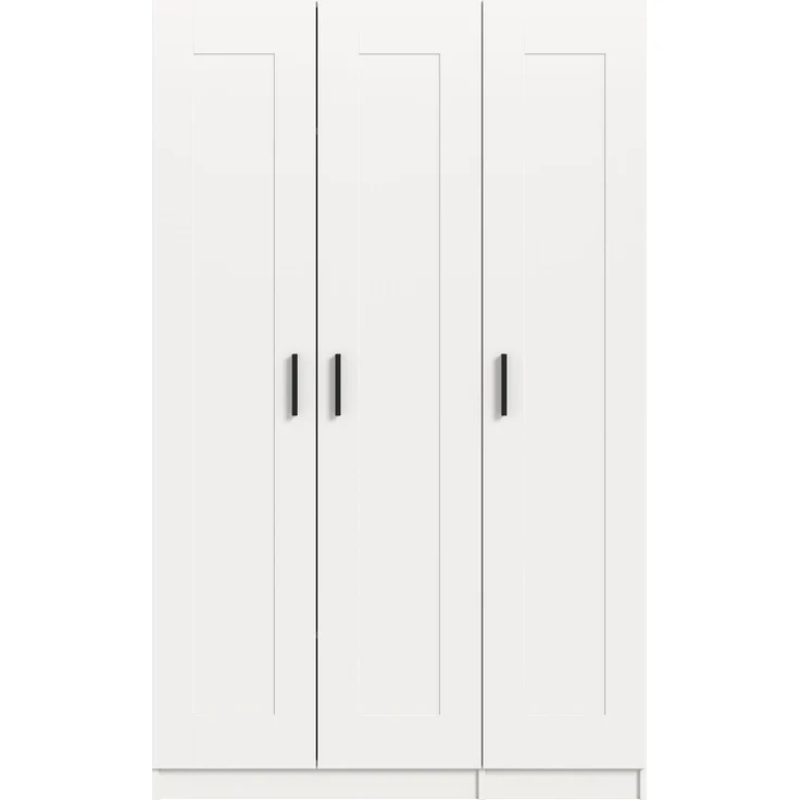 Visby Kleiderschrank 3-türig in weiß – Bild 2