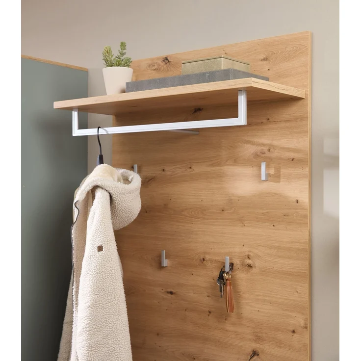 Garderoben-Set >Bari< in Schilfgrün matt, MDF, Spannplatte - 206x202x38 (BxHxT) – Bild 3
