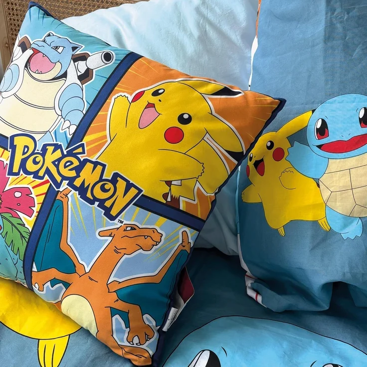 MTOnlinehandel Dekokissen Pokémon 40x40 cm, Pikachu & Freunde, weich, gemütlich und perfekt zum Relaxen – Bild 3