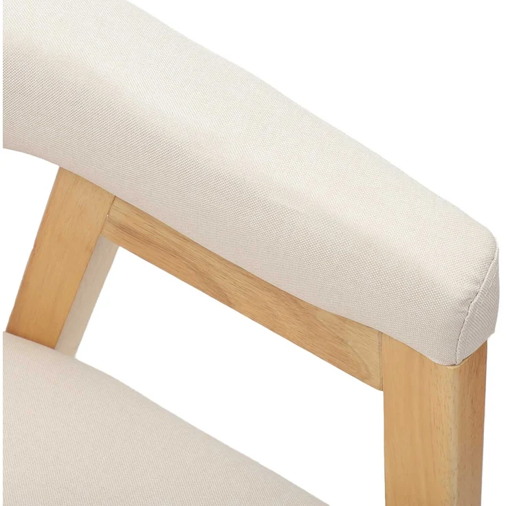 vidaXL Esszimmerstühle 2 pcs Natur 54 x 57 x 73 cm Massives Gummiholz 42020422 – Bild 7