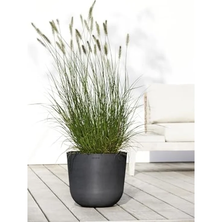 ECOPOTS Blumentopf Oslo 35 Dunkelgrau, für innen und außen: frostsicher, bruchsicher und lichtbeständig – Bild 4