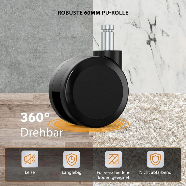 SENSE7 Revo Ergonomischer Bürostuhl Drehstuhl – Schreibtischstuhl höhenverstellbar mit atmungsaktiver Netzrückenlehne, ideal als Gaming Stuhl & für Home-Office, Schwarz – Bild 8