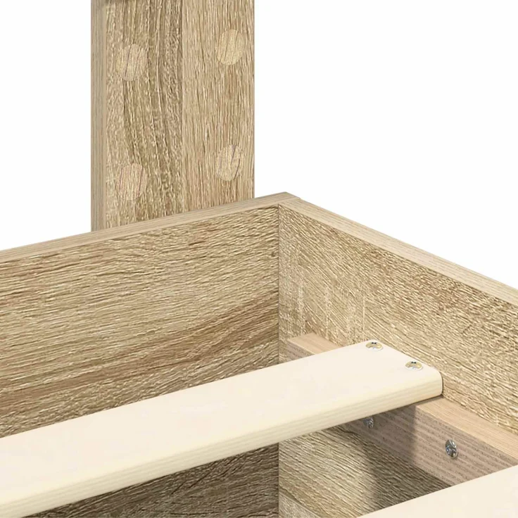 vidaXL Bettrahmen mit Kopfteil Sonoma-Eiche 180 x 200 cm Holzwerkstoff 3409960 – Bild 10