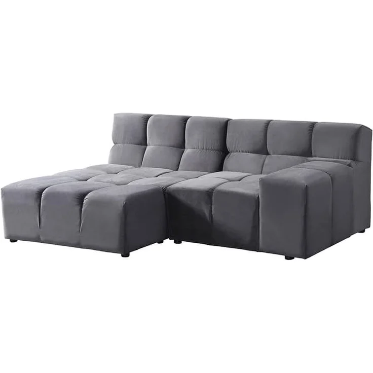 Home Deluxe Modulares Sofa ORLENA L - Links - Anthrazit, Polyester Holz Schaumstoff, 204 x75 x148 cm – Bild 1