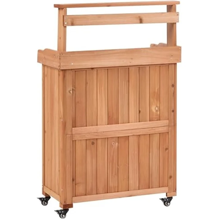 Pflanztisch ALTOLIA Tannenholz 70 cm 40 cm Braun – Bild 7