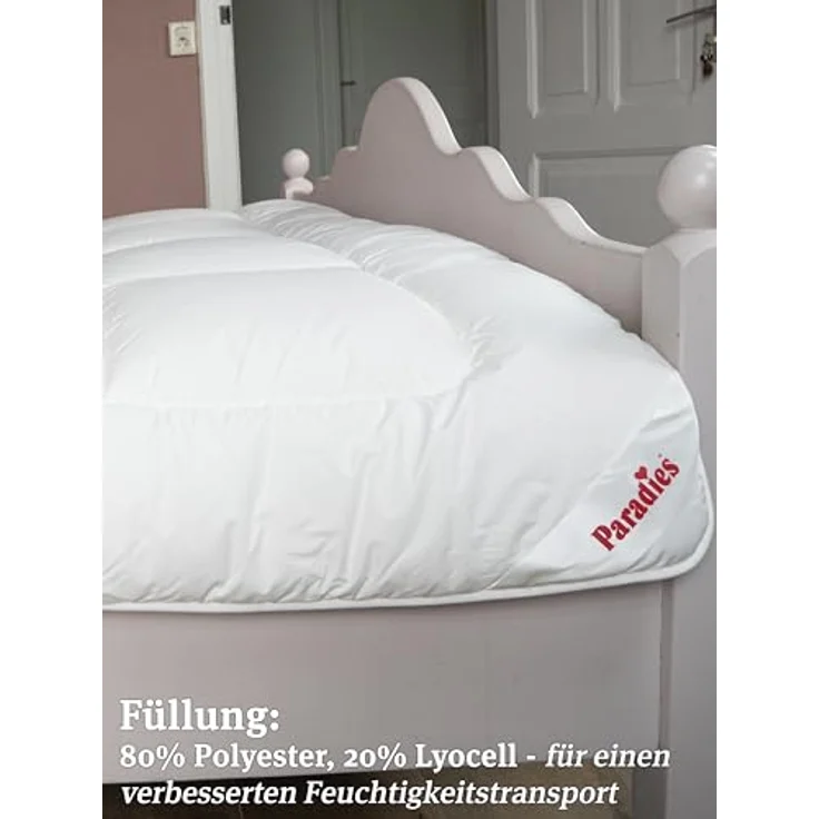 Paradies Kunstfaserbettdecke Avera Bio, Füllung: 80% Polyester, 20% Lyocell, Bezug: 100% Baumwolle kbA, atmungsaktive, wärmende Lyocell Winterdecke – Bild 6