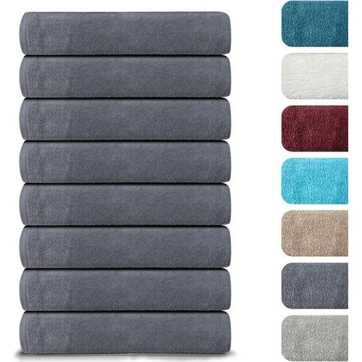 BARBONS Handtücher Set – 8-tlg Handtuch Set 50 x 100 cm für Badezimmer, Gäste & Alltag, (8-St), Walkfrottee, 100% Baumwolle, saugstark, weich – Bild 4