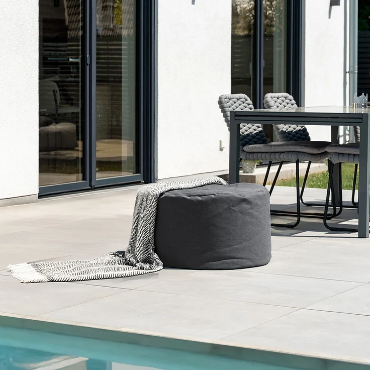 HOME DELUXE XXL Outdoor Sitzsack CLOUD Hocker - Anthrazit – Bild 1